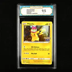 TQG 9.5 MINT+ 2022 Pokemon GO ENG Pikachu F SWSH234 Promo - Image 1