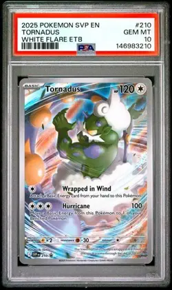 2025 Pokemon SVP EN-SV Black Star Promo Tornadus White Flare Etb PSA 10 #210 - Image 1