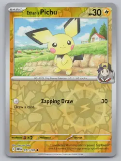 Ethan's Pichu 071/182 Common Destined Rivals Pokemon Reverse Holo NM/M - Image 1