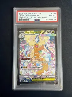 2026 POKEMON ASCENDED HEROES SPECIAL ILLUSTRATION RARE MEGA DRAGONITE EX PSA 10 - Image 1