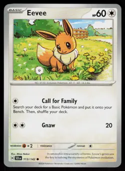 Eevee 113/142 Common Stellar Crown Pokemon Near Mint - Image 1