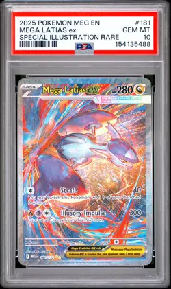 2025 POKEMON MEG EN-MEGA EVOLUTION #181 MEGA LATIAS EX PSA 10 - Image 1