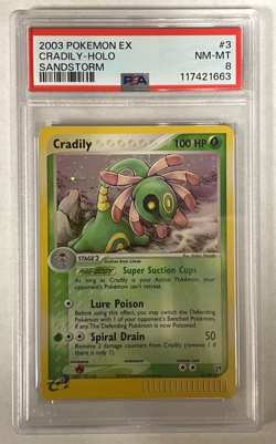 Cradily Holo PSA 8 NM-MT (2003) Pokemon EX Sandstorm E-Reader Series #3/100 - Image 1
