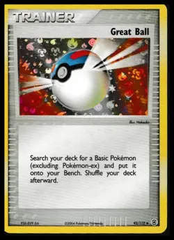 Great Ball [Reverse Holo] #92 Pokemon Fire Red & Leaf Green - Image 1
