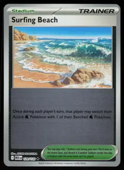 Surfing Beach 129/132 Uncommon Mega Evolution Pokemon Reverse Holo Near Mint - Image 1