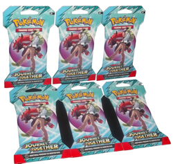 POKEMON SCARLET & VIOLET (6) BLISTER SLEEVE BOOSTER PACKS JOURNEY TOGETHER NISP - Image 3