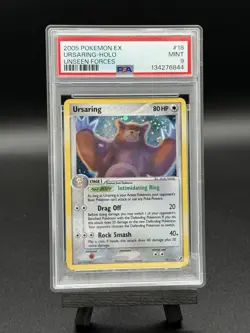 2005 POKEMON URSARING UNSEEN FORCES HOLO #18 - LOW POP - MINT PSA 9 - Image 1