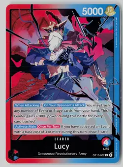 Lucy OP15-002 Leader Adventure on Kami's Island One Piece NM - Image 1