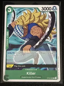 One Piece Kid Pirates Theme 5 Card Lot Heat/Killer/Wire/Repel/Hitokiri Kamazo - Image 5