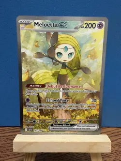 Pokemon TCG Meloetta EX 167/086 Black Bolt SIR Rare Holo Full Art Card - Image 1