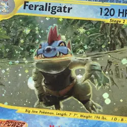 SWIRL 🌀💫 Feraligatr 12/165 Expedition Holo Holographic Nintendo Pokemon Card - Image 2