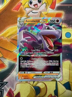 Pokemon Lost Origin Aerodactyl VSTAR Ultra Rare Card 093/196 NM - Image 1