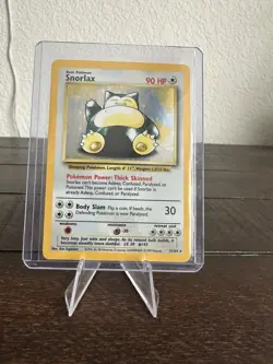 1999 Vintage Pokemon Holo Card Snorlax Error No Symbol, Jungle, 11/64 - Image 1