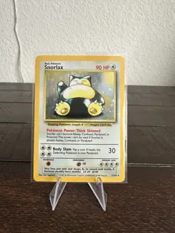 1999 Vintage Pokemon Holo Card Snorlax Error No Symbol, Jungle, 11/64 - Image 2