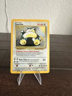 1999 Vintage Pokemon Holo Card Snorlax Error No Symbol, Jungle, 11/64 - Image 4