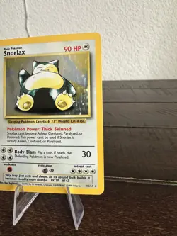 1999 Vintage Pokemon Holo Card Snorlax Error No Symbol, Jungle, 11/64 - Image 5
