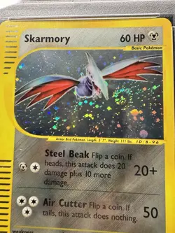 Pokemon Skarmory Holo Rare 2002 Expedition #27/165 PSA 7 NM Pokemon Card Swirl - Image 3