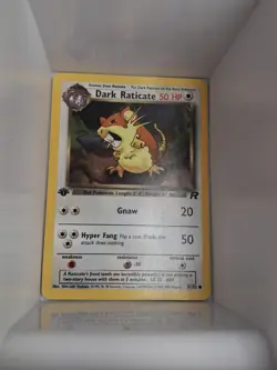 Pokemon TCG Dark Raticate Card 51/102 1st Edition Base Set - Image 1