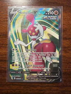 Medicham V 185/203 Evolving Skies NM Full Art Ultra Rare Pokemon Card - Image 1