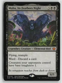 Maha, Its Feathers Night Lightly Played 100 Bloomburrow MTG - Image 1