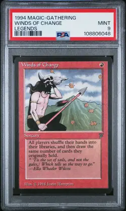 WINDS OF CHANGE Legends PSA 9 Vintage MTG [Nostalgium] - Image 1