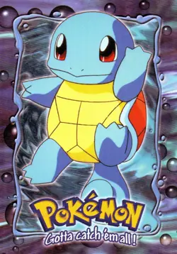Pokemon Squirtle Card E7 of 12 Movie Stage 1 Topps Blue - Image 1
