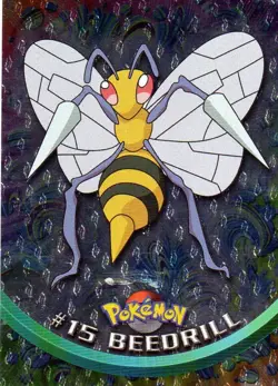Pokemon #15 Beedrill Card Foil Topps TV Animation Edition Series 1999 - Image 1