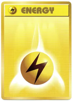 Pokemon Lightning Energy Card Shadowless 100/102 Base Set - Image 1