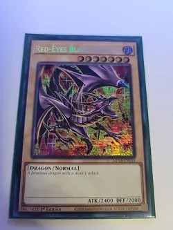 YUGIOH • RED EYES BLACK DRAGON • PRISMATIC SECRET RARE • MP24-EN054 • 1st • NM - Image 1