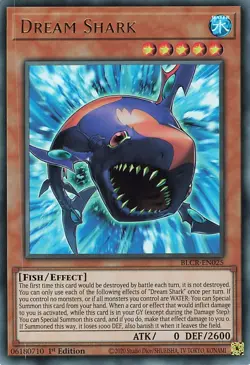 YuGiOh Dream Shark BLCR-EN025 Ultra Rare NM 1st Englisch - Image 1