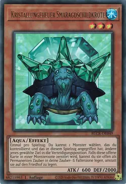 YuGiOh Kristallungeheuer Smaragdschildkrote BLCR-DE049 Ultra Rare NM 1st - Image 1
