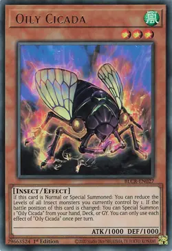 YuGiOh Oily Cicada BLCR-EN027 Ultra Rare Englisch NM 1st - Image 1