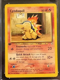 CGC 9.5 Cyndaquil 1st Edition Neo Genesis 2000 Pokemon Card #57 - Image 3