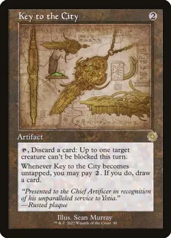Key to the City Retro Frame Foil - The Brothers' War Retro Artifacts MTG-LP - Image 1