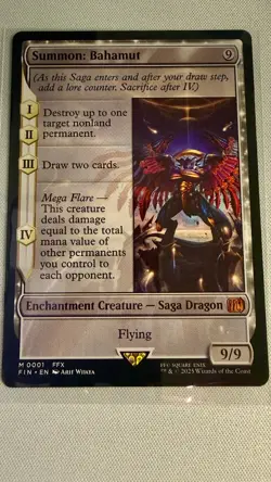 Summon Bahamut #0001 MTG Final Fantasy Mythic Rare NM Full Art Universes Beyond - Image 1