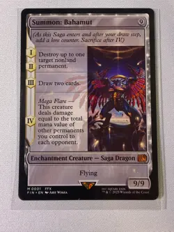 Summon Bahamut #0001 MTG Final Fantasy Mythic Rare NM Full Art Universes Beyond - Image 3