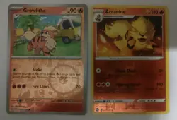 2x Reverse Holo Pokemon TCG Card - Growlithe 031/198 & Arcanine 020/195 MINT/NM - Image 1