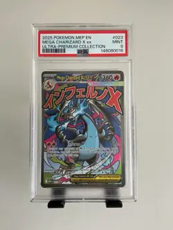 Pokemon Mega Charizard X ex Mega Evolution Ultra Premium Coll. Promo #023 PSA 9 - Image 1