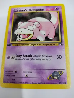 NM 1st Edition Sabrina’s Slowpoke 95/132 - Gym Heroes - Near Mint - Image 1