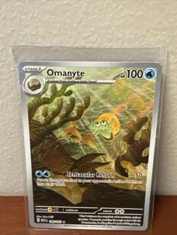 Pokemon Omanyte 180/165 Sv: Scarlet & Violet 151 Illustration Rare Holo English - Image 3