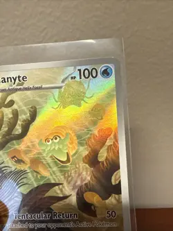 Pokemon Omanyte 180/165 Sv: Scarlet & Violet 151 Illustration Rare Holo English - Image 4