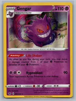 Gengar 085/202 Holo Rare Sword & Shield Pokemon Holo Near Mint - Image 1
