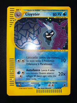 POKEMON CLOYSTER HOLO RARA 8/165 EXPEDITION ITALIAN ITA NM - Image 2