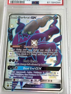 2019 POKEMON SUN & MOON HIDDEN FATES #SV70 FULL ART/DARKRAI GX PSA 10 - Image 2