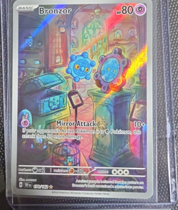 Pokemon Bronzor 170/162 SV05 Temporal Forces Illustration Rare Full Art Holo - Image 1