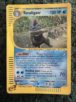 Pokemon Feraligatr Expedition Base Set Holo Rare #012/165 120 HP 2002 English - Image 1