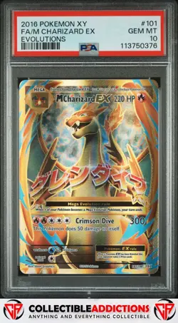 2016 Pokemon Xy Evolutions #101 M Charizard Ex Evolutions PSA 10 - Image 1
