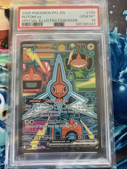 2025 POKEMON PFL EN-PHANTASMAL FLAMES SPECIAL ILLUSTRATION RARE ROTOM EX PSA 10 - Image 1