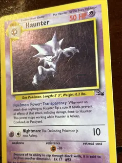 Pokemon Fossil Haunter 6/62 Holo Rare HP - Image 4