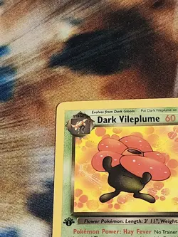 1999 Pokemon Team Rocket - Dark Vileplume 1st Edition Non-Holo 30/82 Rare LP - Image 2